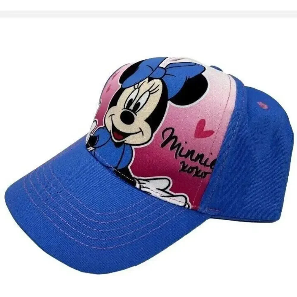 Disney Minnie Mouse Kid's Adjustable Baseball Cap Pink and Blue~New